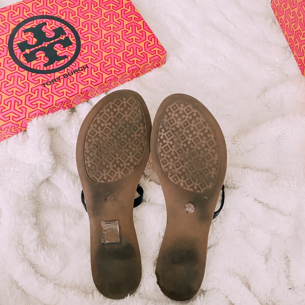 COPY - Tory Burch Black Gabriel Flat Thong - Picture 6 of 8